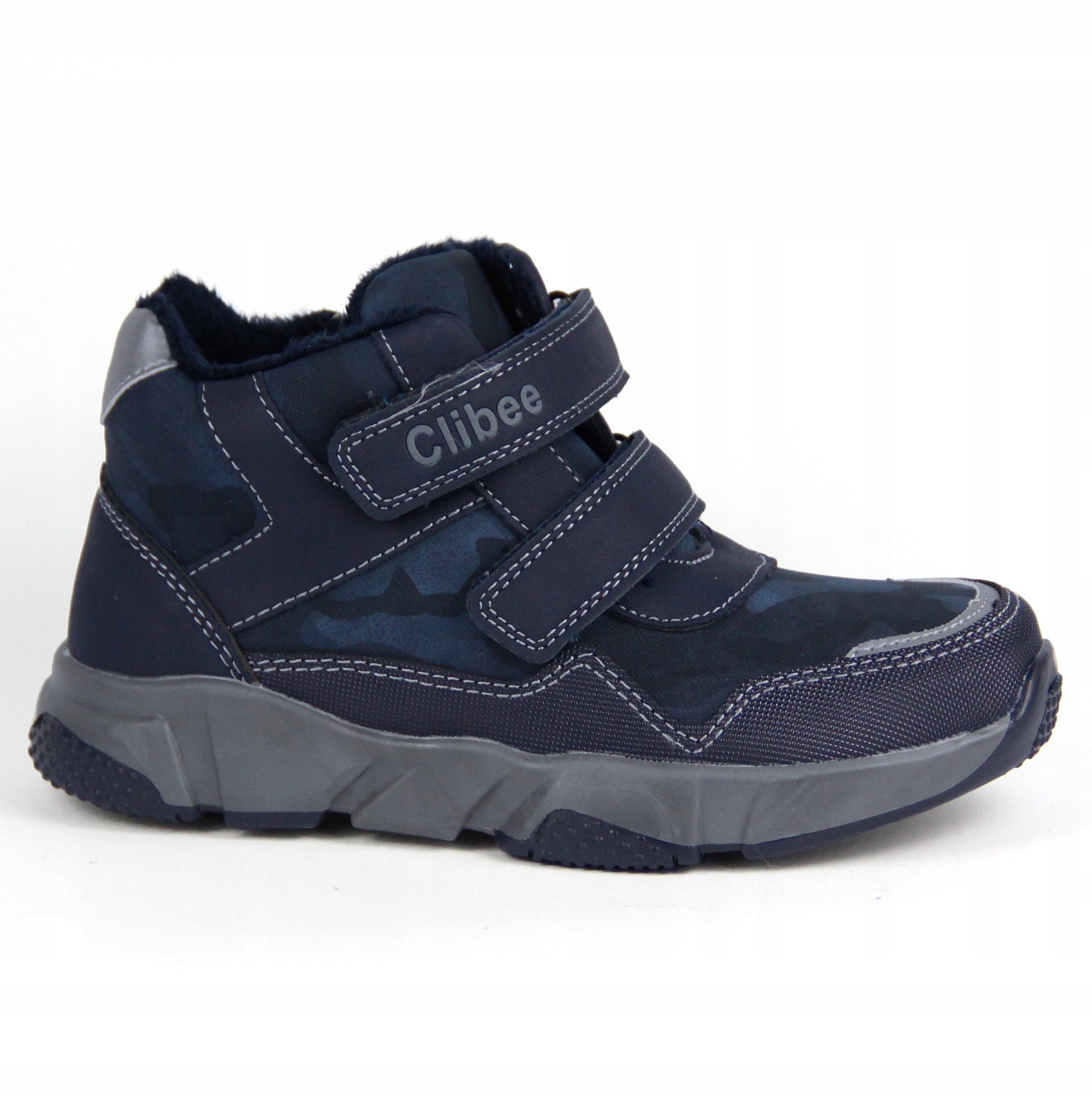 TRZEWIKI CHŁOPIĘCE BUTY OCIEPLANE ODBLASKI RZEP 32 Marka Clibee