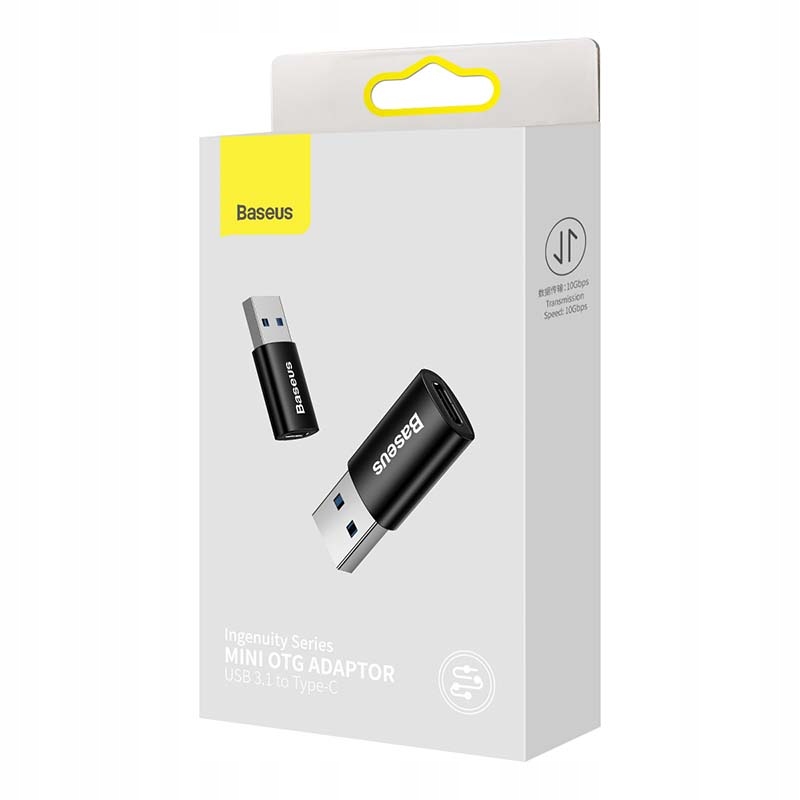BASEUS LEKKI PRZENOŚNY ADAPTER PRZEJŚCIÓWKA USB-A USB-C USB 3.0 PD 10GBPS Model Ingenuity Series Mini OTG