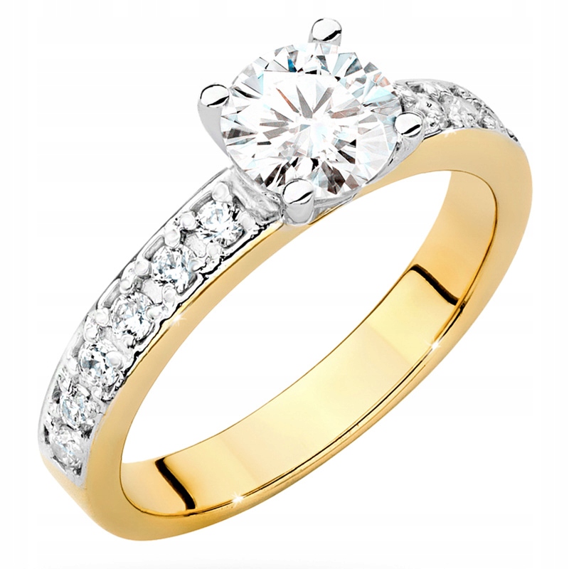 Krásný Zlatý Prstýnek 585 s Brilianty 0,94 ct