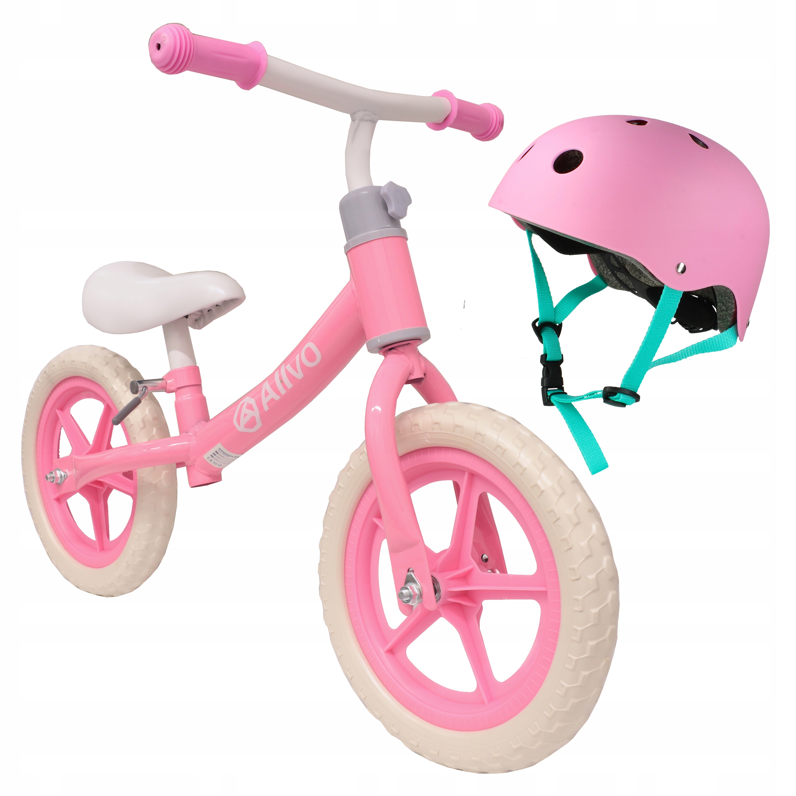 Zestaw 2w1 Rowerek biegowy dla dzieci lekki stabilny koła 12'' kask 48-54