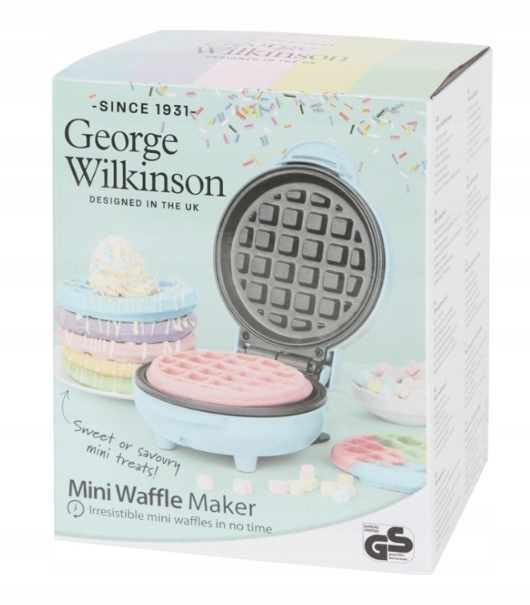 MINI GOFROWNICA URZĄDZENIE DO GOFRÓW WAFLI TEFLON GEORGE WILKINSON 550W Model 501582