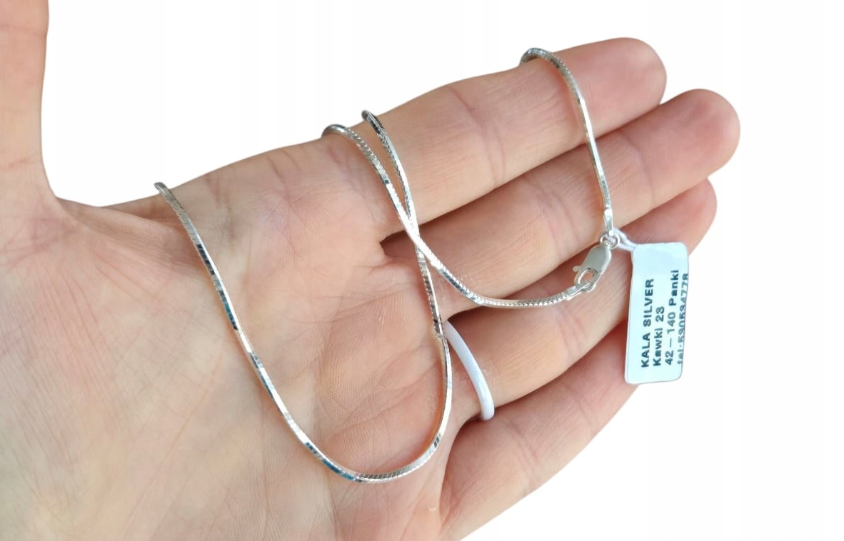 Linka Stříbrný Řetízek Dámský Vlasec Dámský 1,47 MM 60 CM Stříbro Silný 925