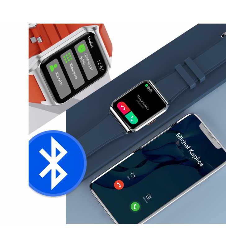 Smartwatch zegarek damski TERMOMETR PULS EKG SMS PL MENU ROZMOWY Kompatybilność systemowa Android iOS