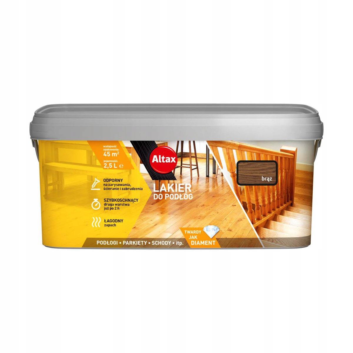 Lakier do podłóg 2.5L Brąz Półmat Altax