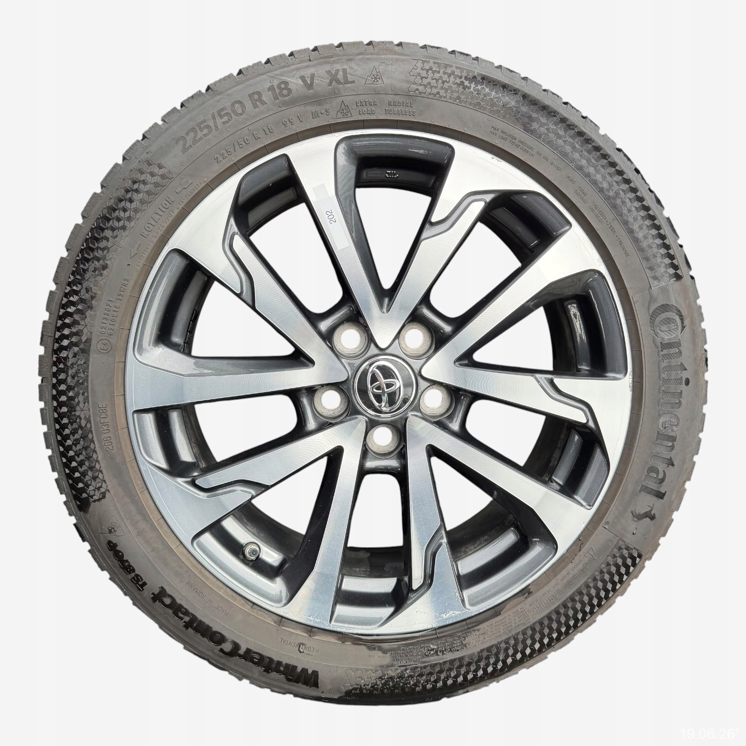 discs wheels tyres TOYOTA C-HR II CONTINENTAL 225/50/18" 6MM winter M+S