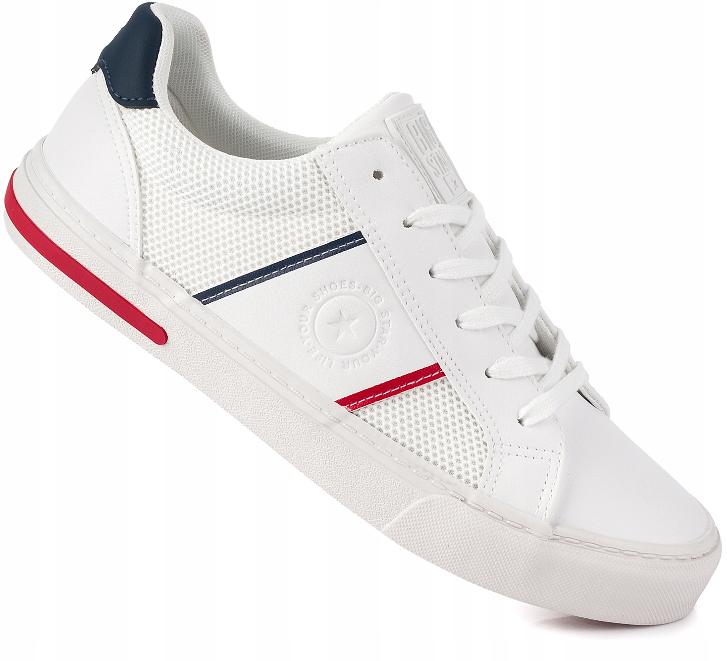 Big Star Męskie Buty Sportowe Sneakersy Białe Ekoskóra r. 42