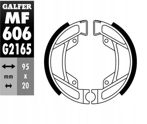 Galfer Zadné Brzdové Čeľuste Bmw R 80GS/PD '86-'95, R 80R/MYSTIC '84-'95, R
