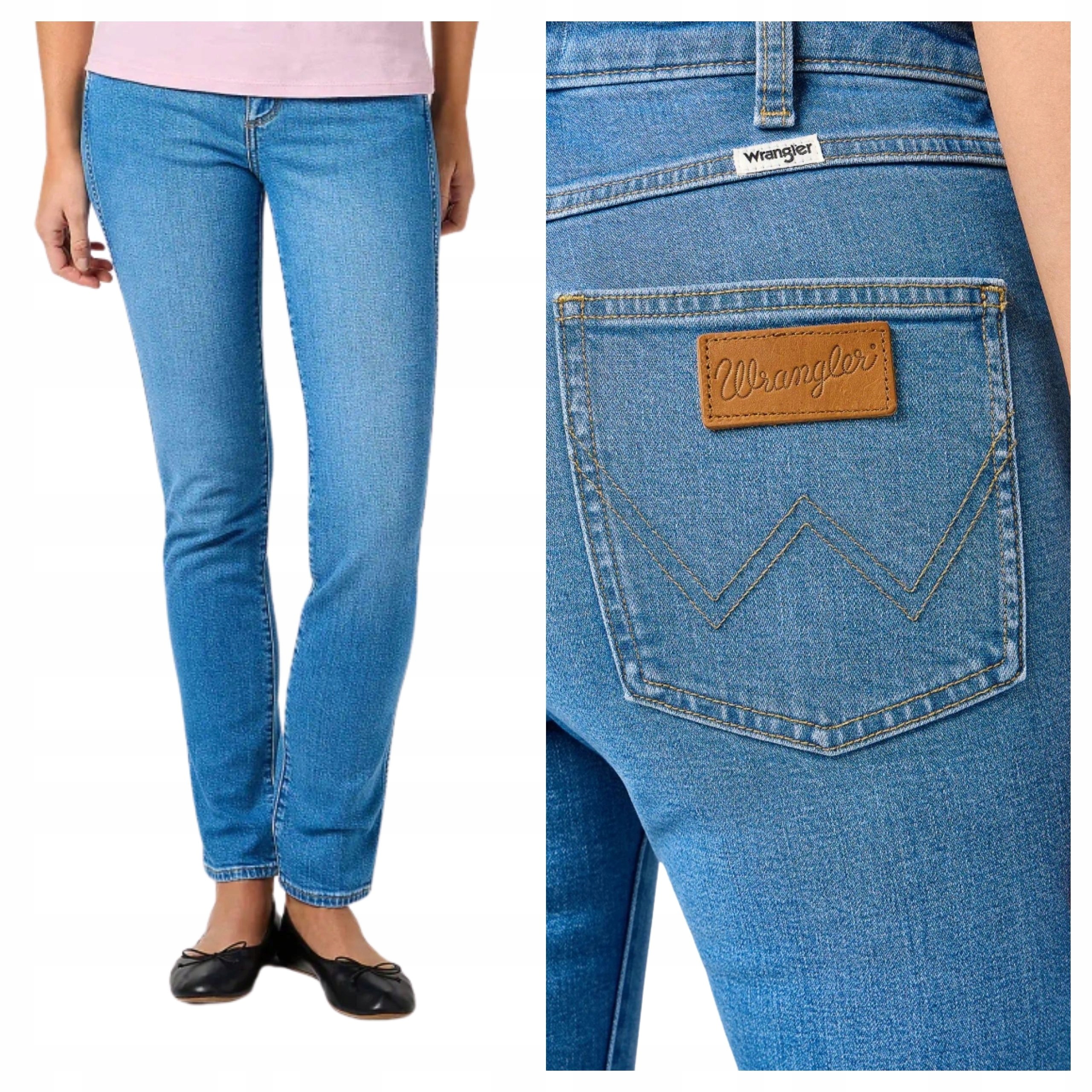 Dámské džíny Wrangler Piper Slim Fit Vysoký pas Modré W29 L30