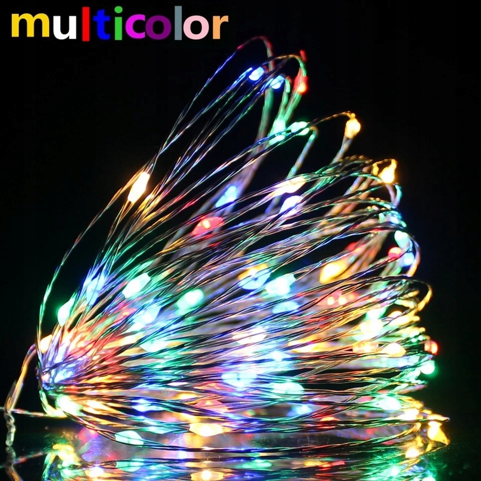 LAMPKI DRUCIK MICRO LED KOLOROWE 100SZT 230V Kolor lampek biały