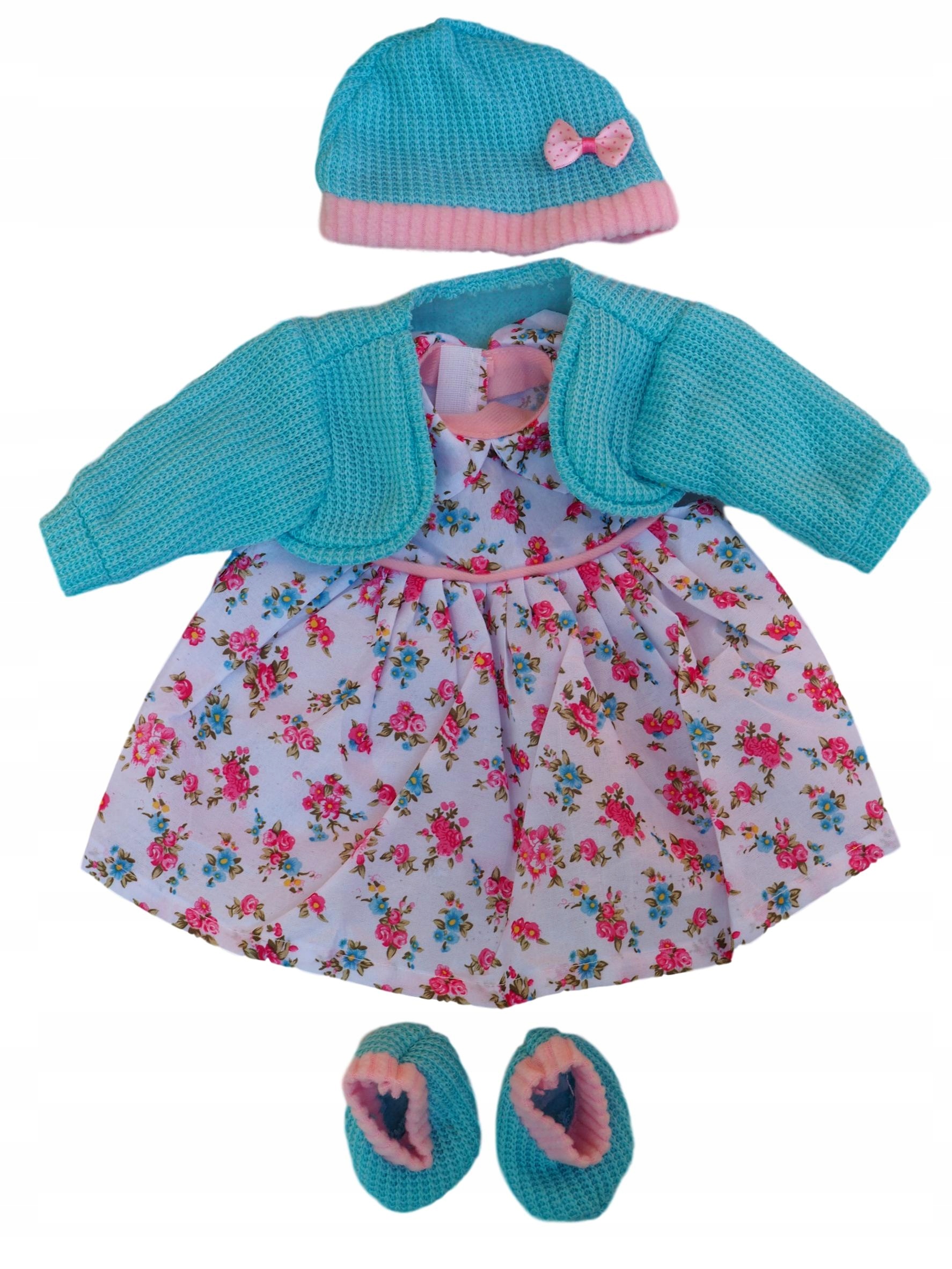 ОДЕЖДА ДЛЯ КУКОЛ в ЦВЕТЫ ПЛАТЬЕ 40 СМ-КОСТЮМЧИК