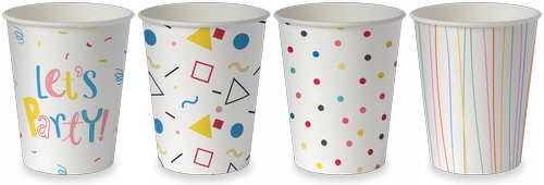 KUBKI PAPIEROWE 200ml PARTY MIX KAWA HERBATA 50szt (do odpsrzedaży)