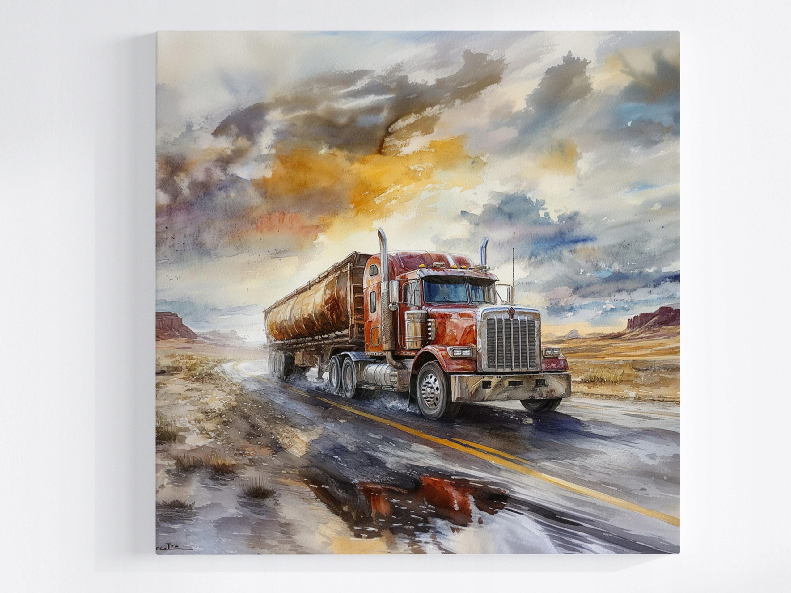 Obraz Na Plátně Canvas Auto Truck Kamion Auto Doprava 80x80