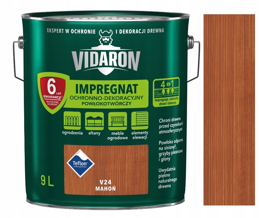 Vidaron Impregnát Na Dřevo 9 L Mahagon V24