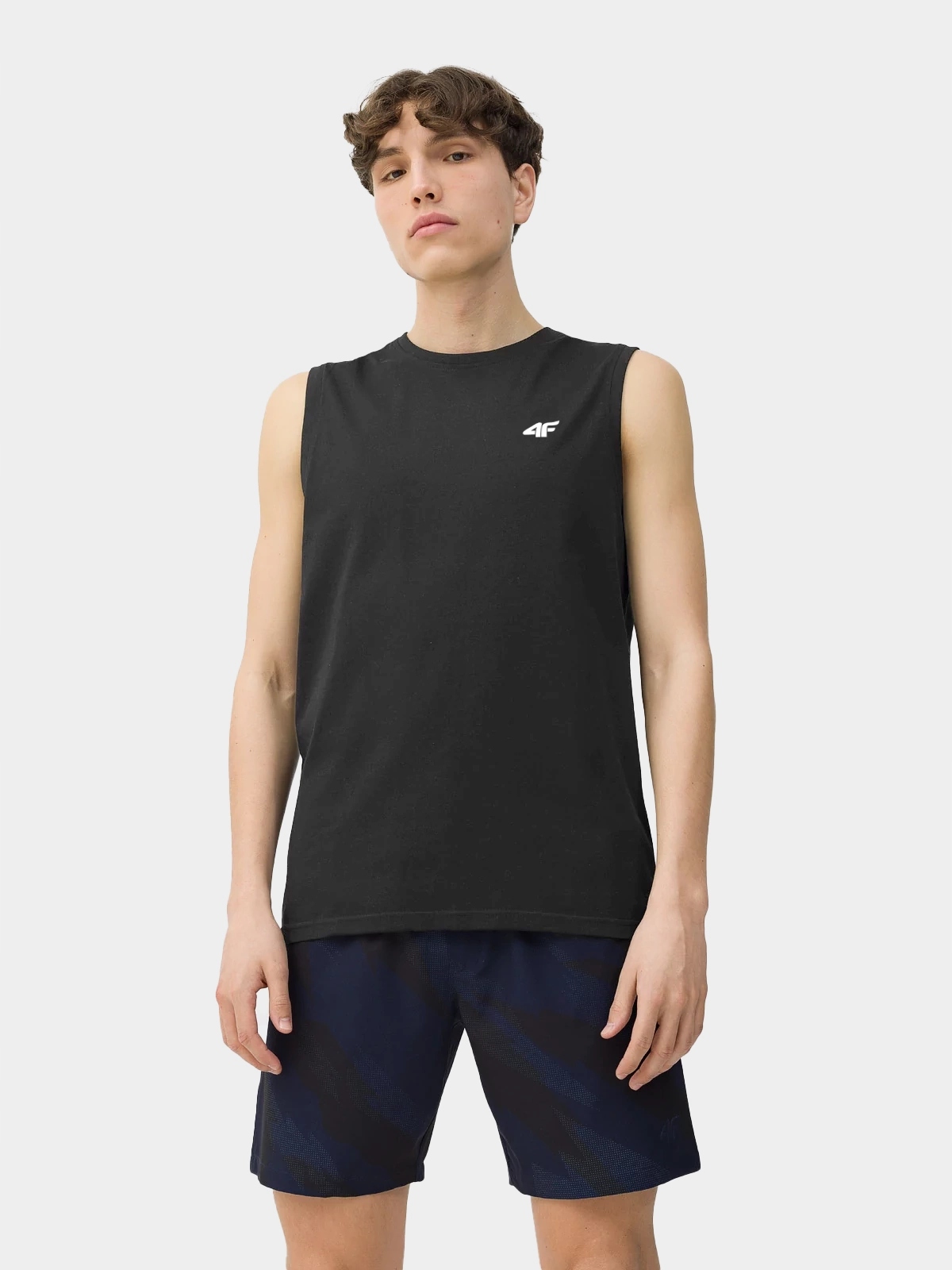 KOSZULKA MĘSKA 4F BEZRĘKAWNIK BAWEŁNIANY BEZ RĘKAWÓW ZESTAW 3PAK LIMITOWANA Wzór dominujący bez wzoru