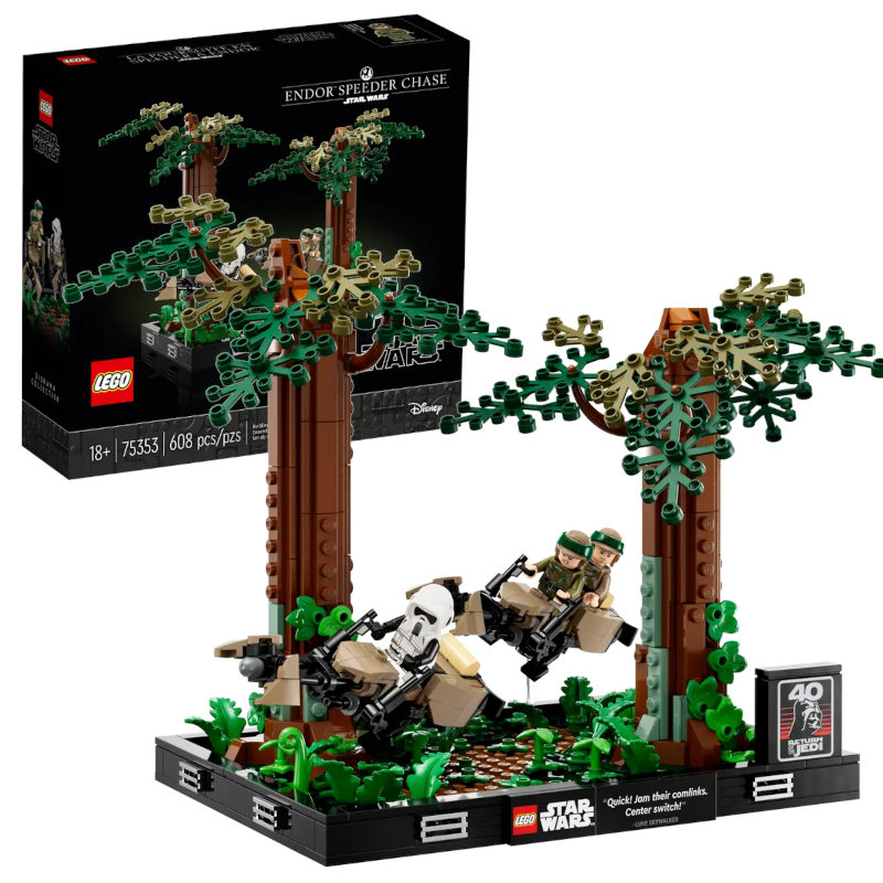 LEGO STAR WARS DIORAMA POŚCIG NA ŚCIGACZU ENDOR