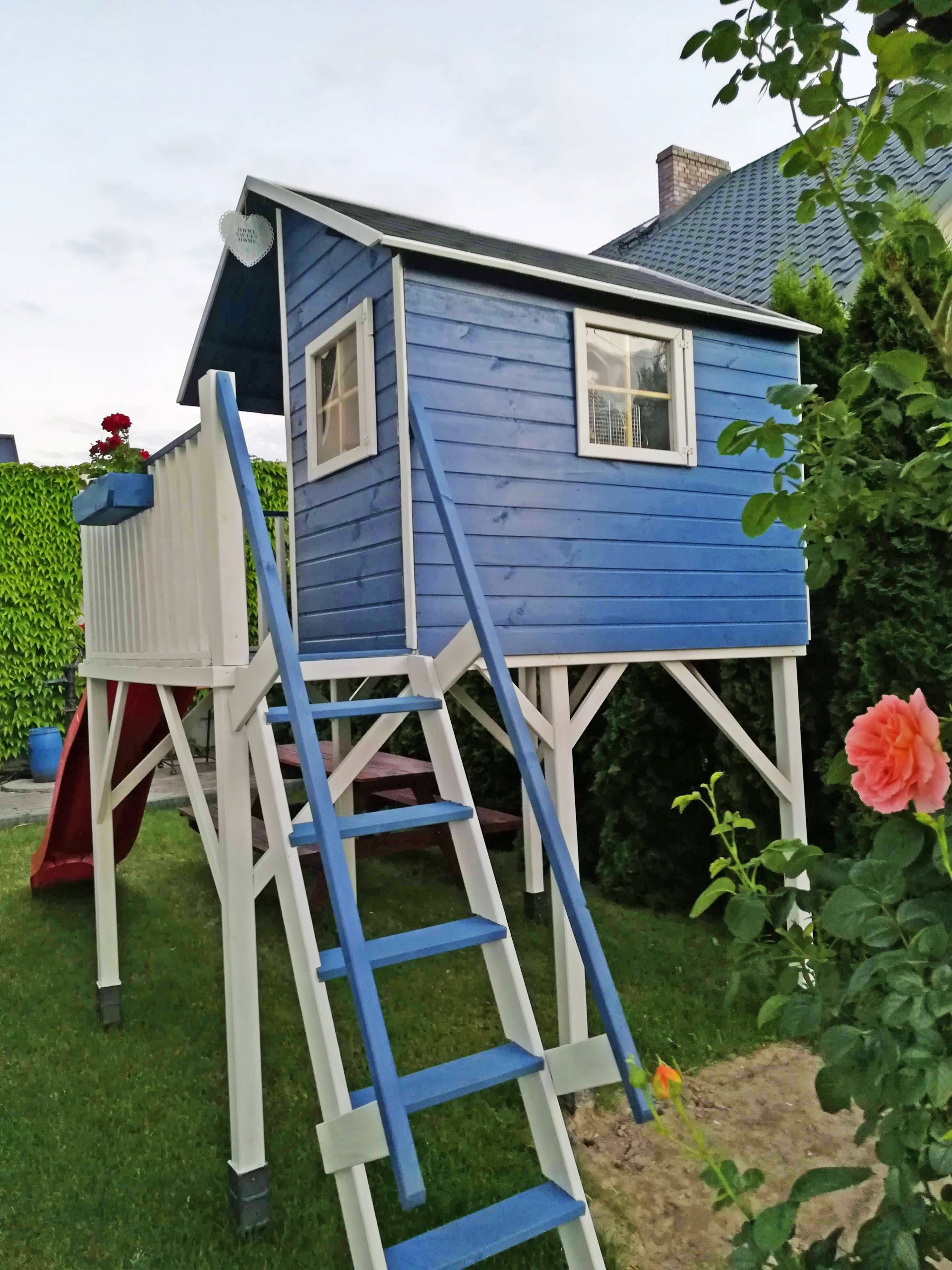Domek Jerzyk MAX Dwie Huśtawki i Ślizg + Kotwy Domek do samodzielnego złożenia Tak