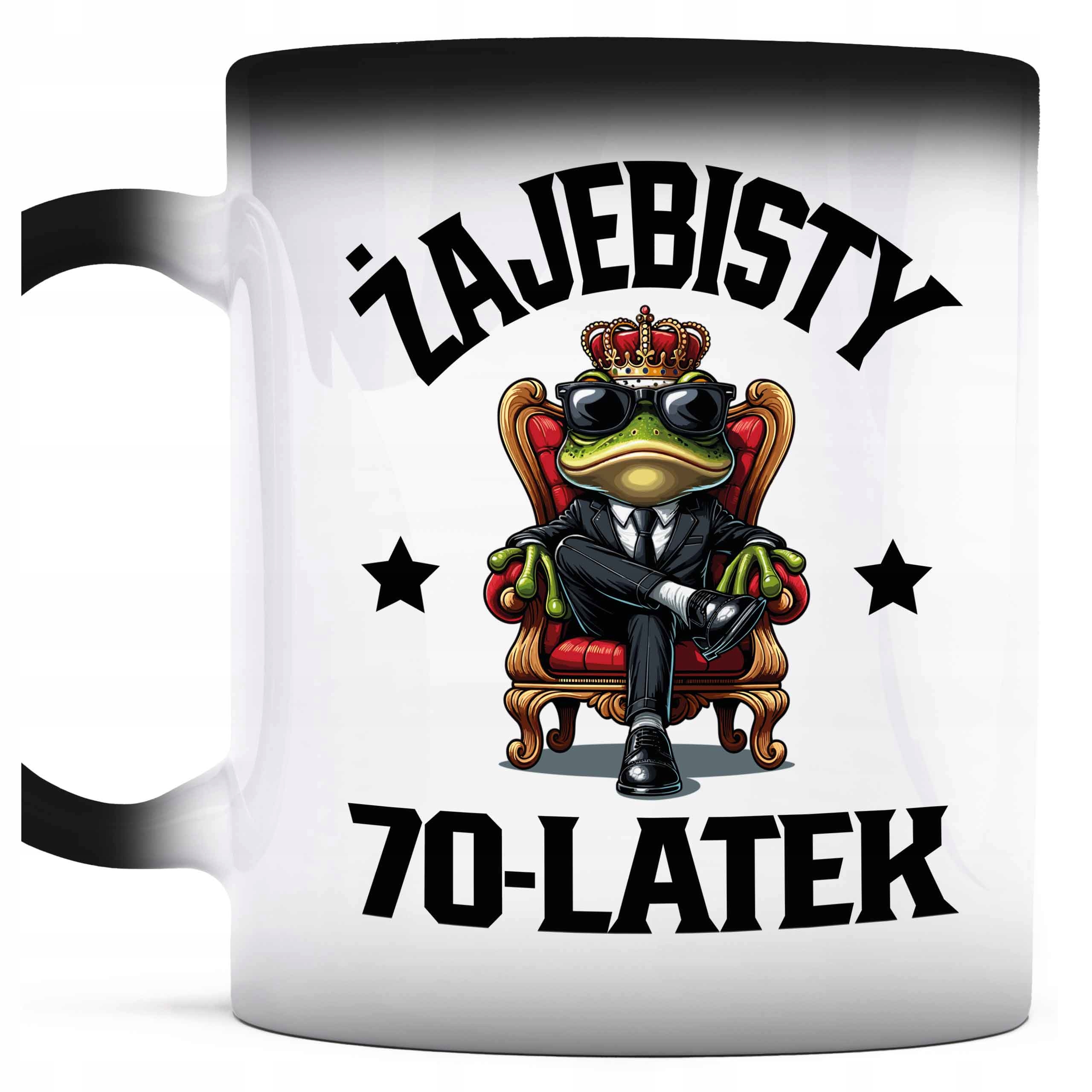 Kubek Magiczny do kawy Żajebisty 70 Latek Legenda Żywa na Urodziny