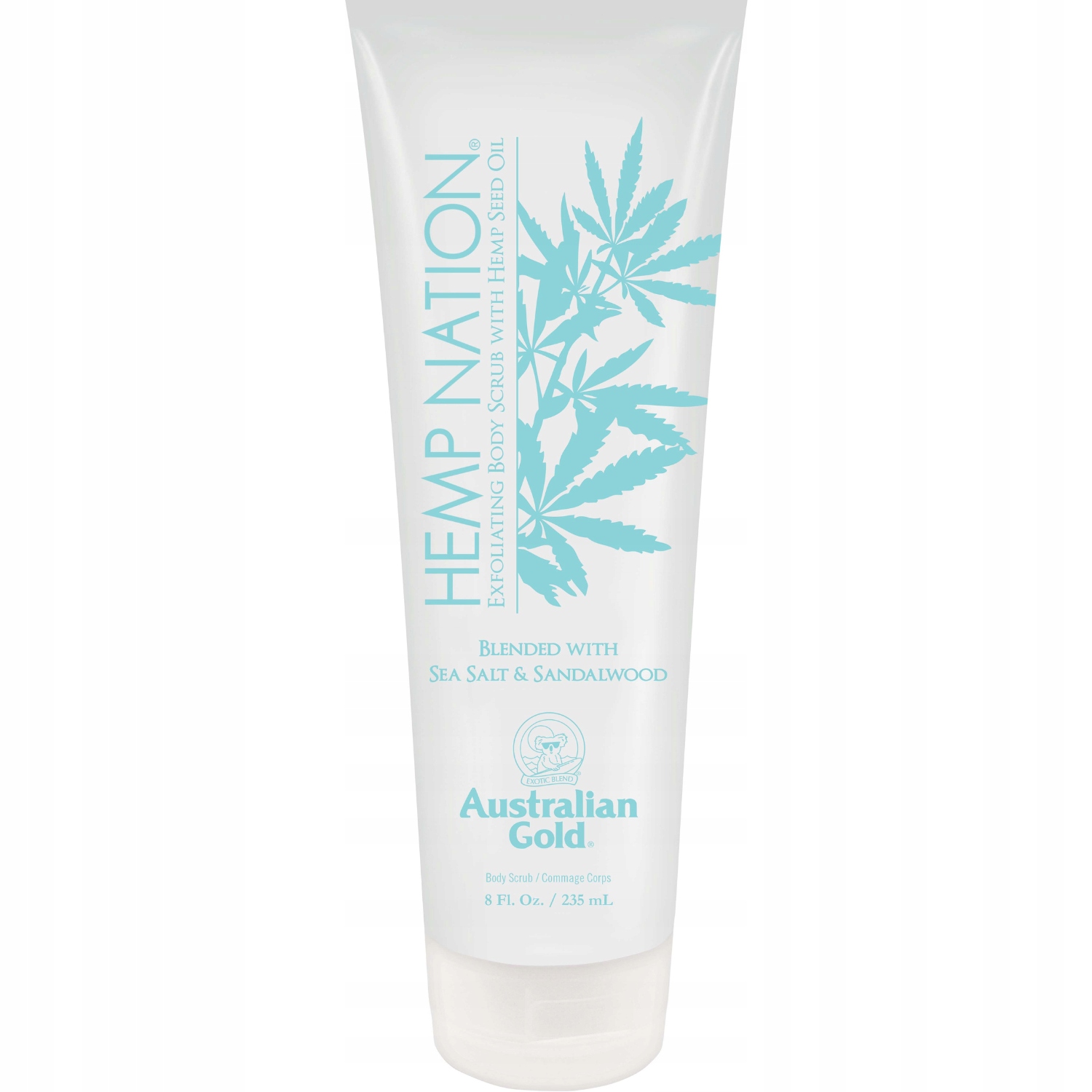 Australian Gold Hemp Nation Sea Salt & Sandalwood tělový peeling 235 ml