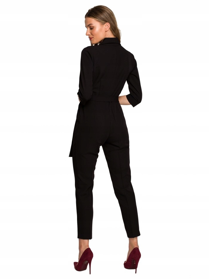 EU M S316 Kombinezon z kołnierzem szalowym - czarn Rodzaj elegancki