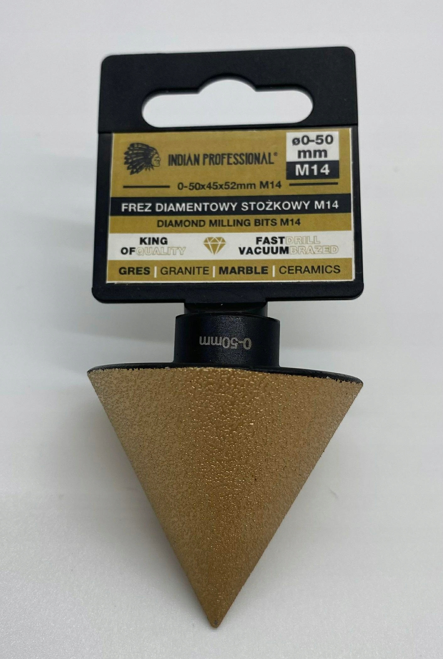 Diamantová Fréza Kuželová M14 2-48 mm Indian Professional