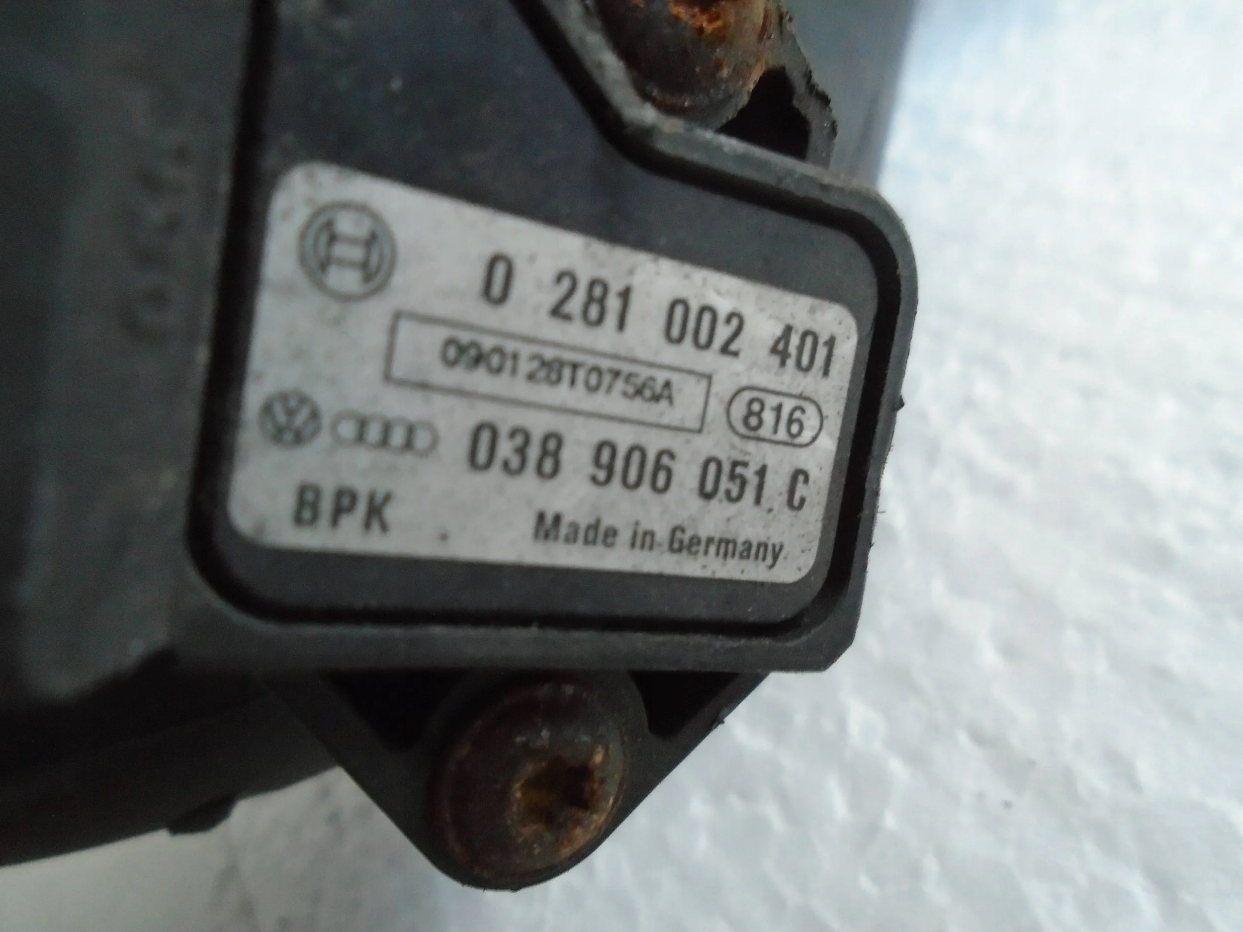 wiring pipe air 0281002401 Vw Scirocco