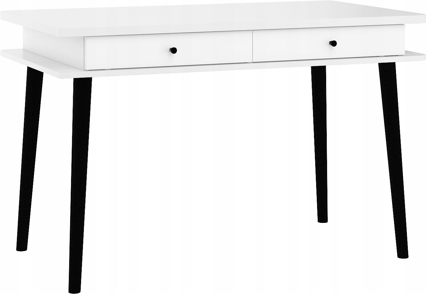 Psací stůl 120 cm Dolce DOL-02, bílý bílý, poloviční
