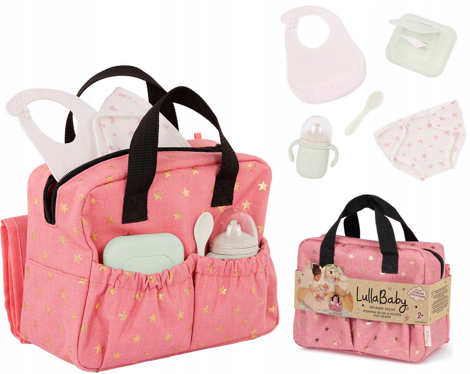 Torba do przewijania z akcesoriami do karmienia lalki niemowlaka Lullababy