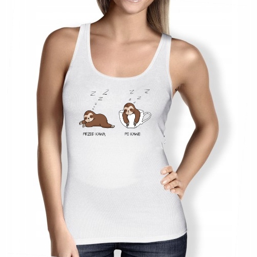 

Koszulka Damska Top Na Ramiączkach Leniwce rozm S