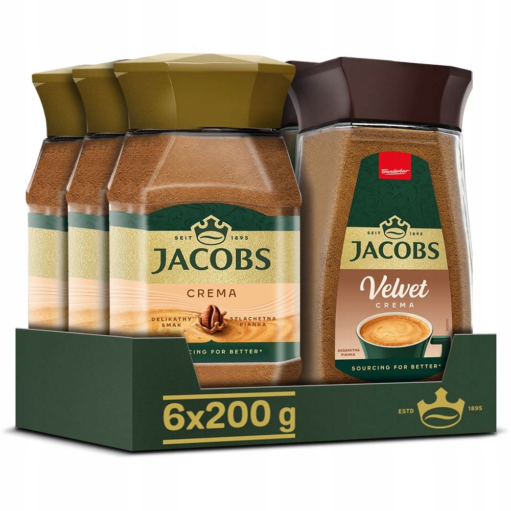 Jacobs Crema 3x 200g Jacobs Velvet 3x 200g