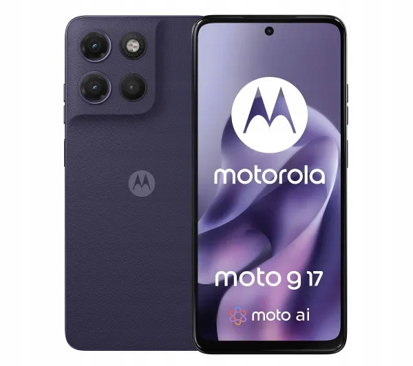 Smartfon Motorola moto g17 8/128GB Evening Blue Purpurowy Ładowarka 33W