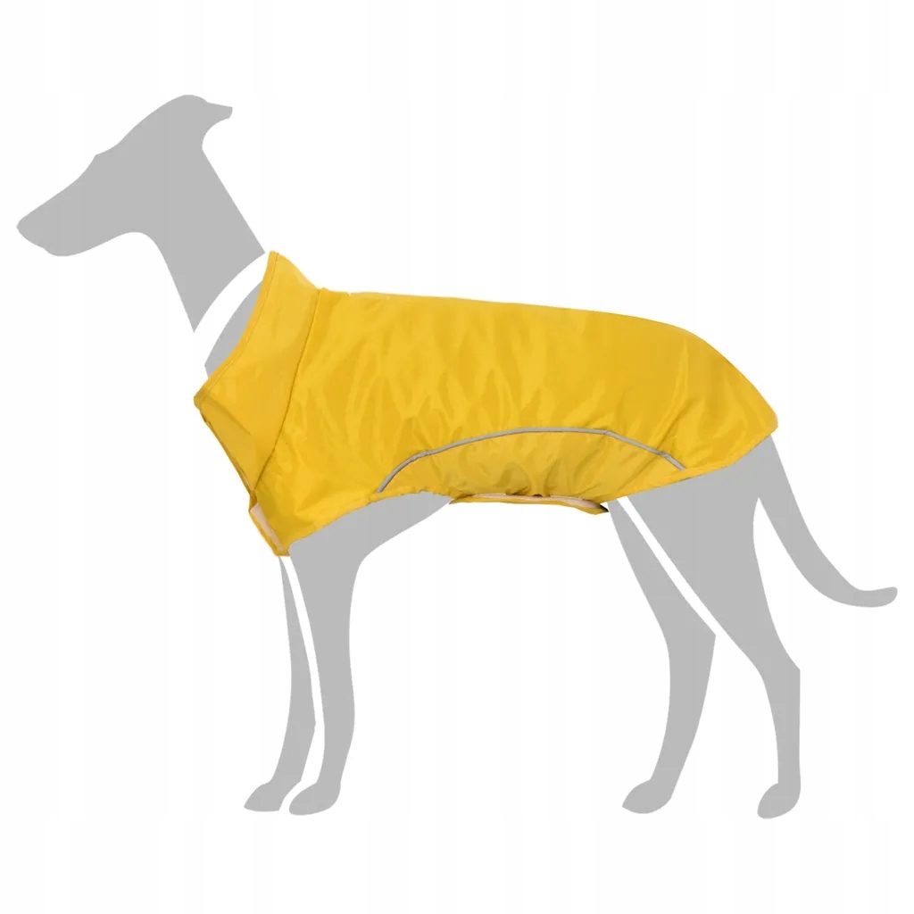 Levně Pláštěnka pro psy s reflexními proužky polyester žlutá L Žlutá 42000309