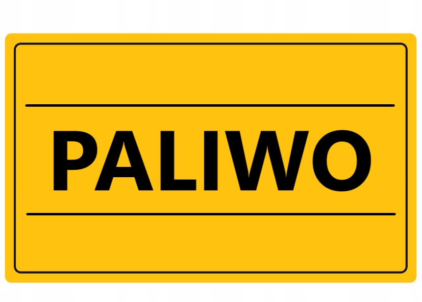 Tablica informacyjna 12x22cm PALIWO