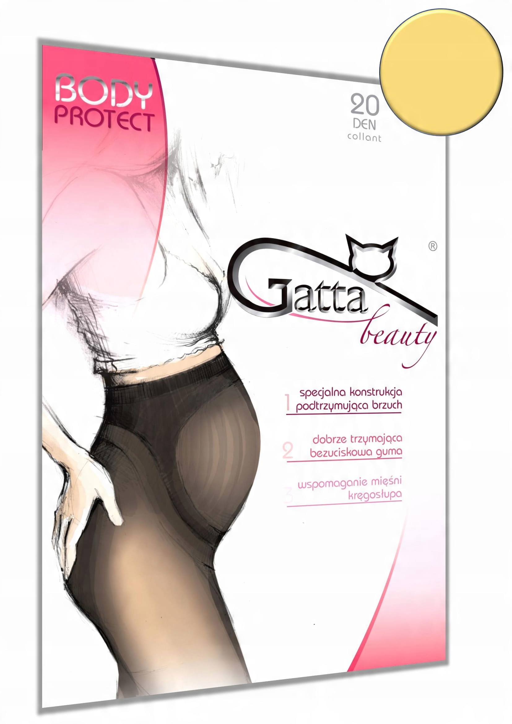 

Rajstopy Gatta Body Protect ciążowe 20DEN Daino 4L