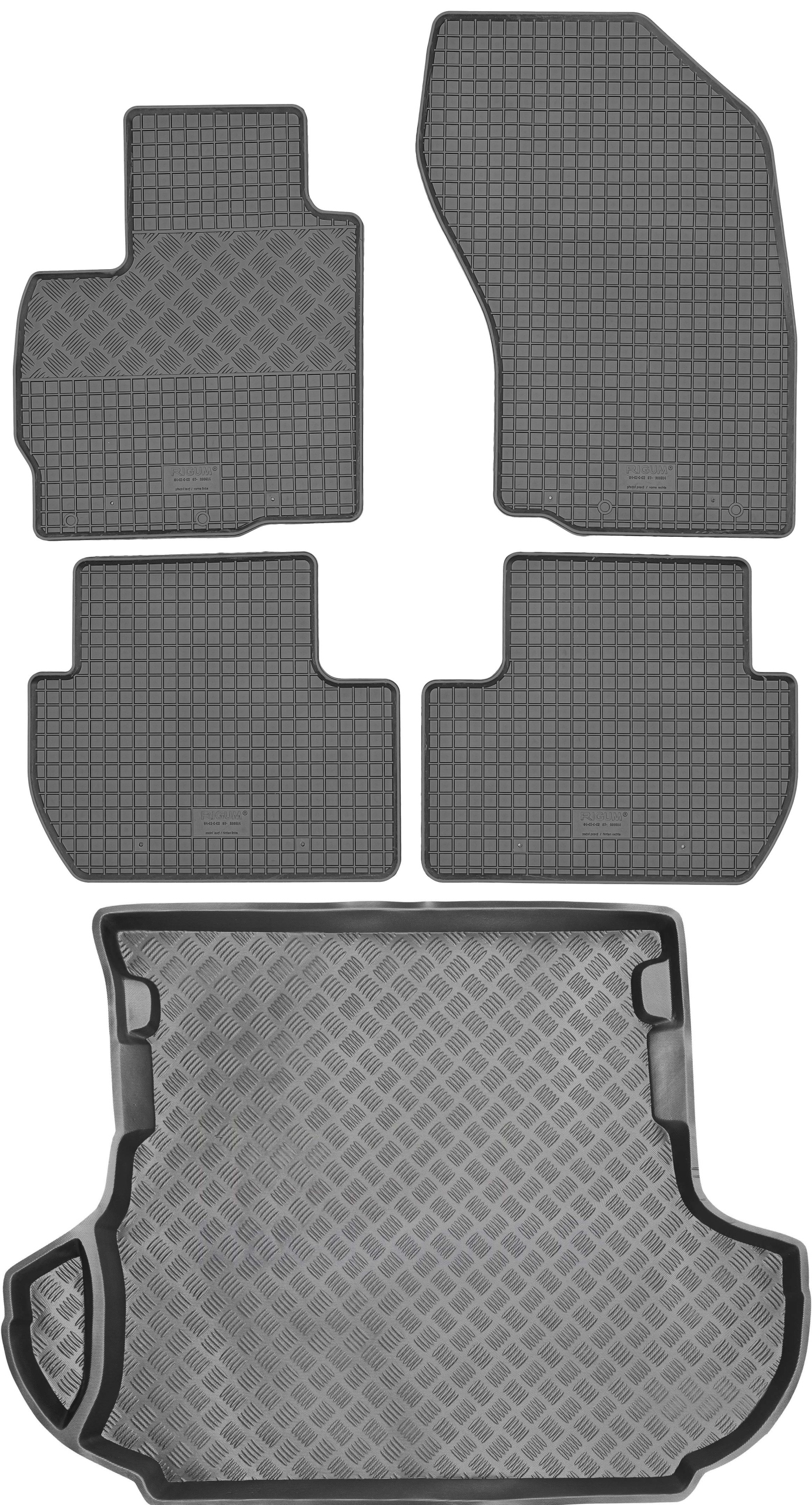 Mitsubishi Outlander II 2007-2013 Sada Gumové rohože rohož
