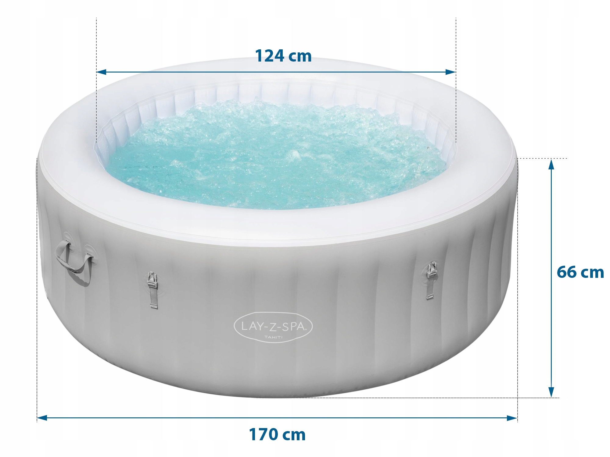 „JACUZZI INFLATABLE SPA“ 3 asmenų HIDROMASASAS „Bestway“ purkštukų skaičius 110