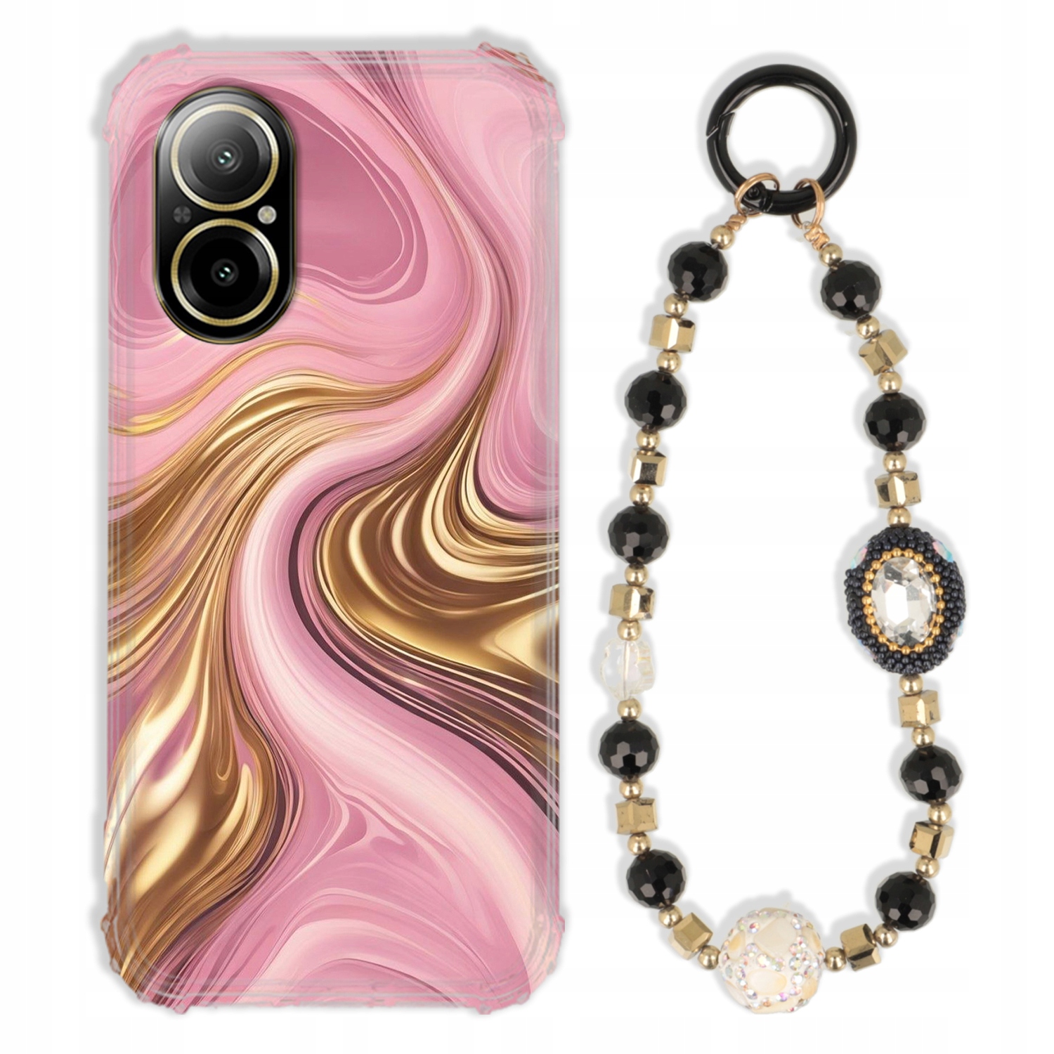 Pouzdro Pro Realme C67 4G Case Antishock Zirkony Černozlaté|odolné|pevné