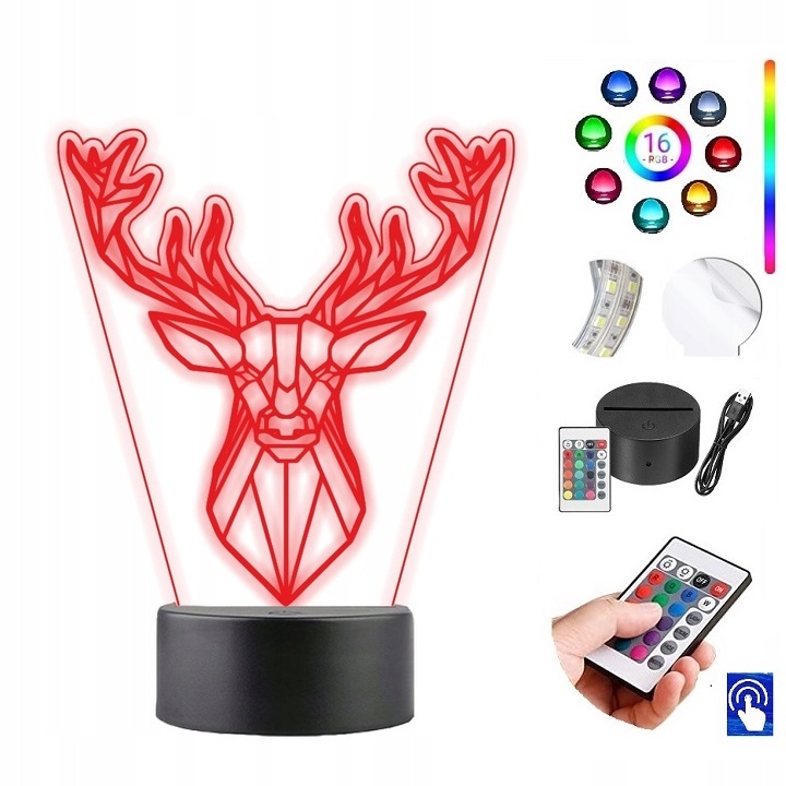 Lampka na biurko Geometryczny Jeleń LED PLEXIDO