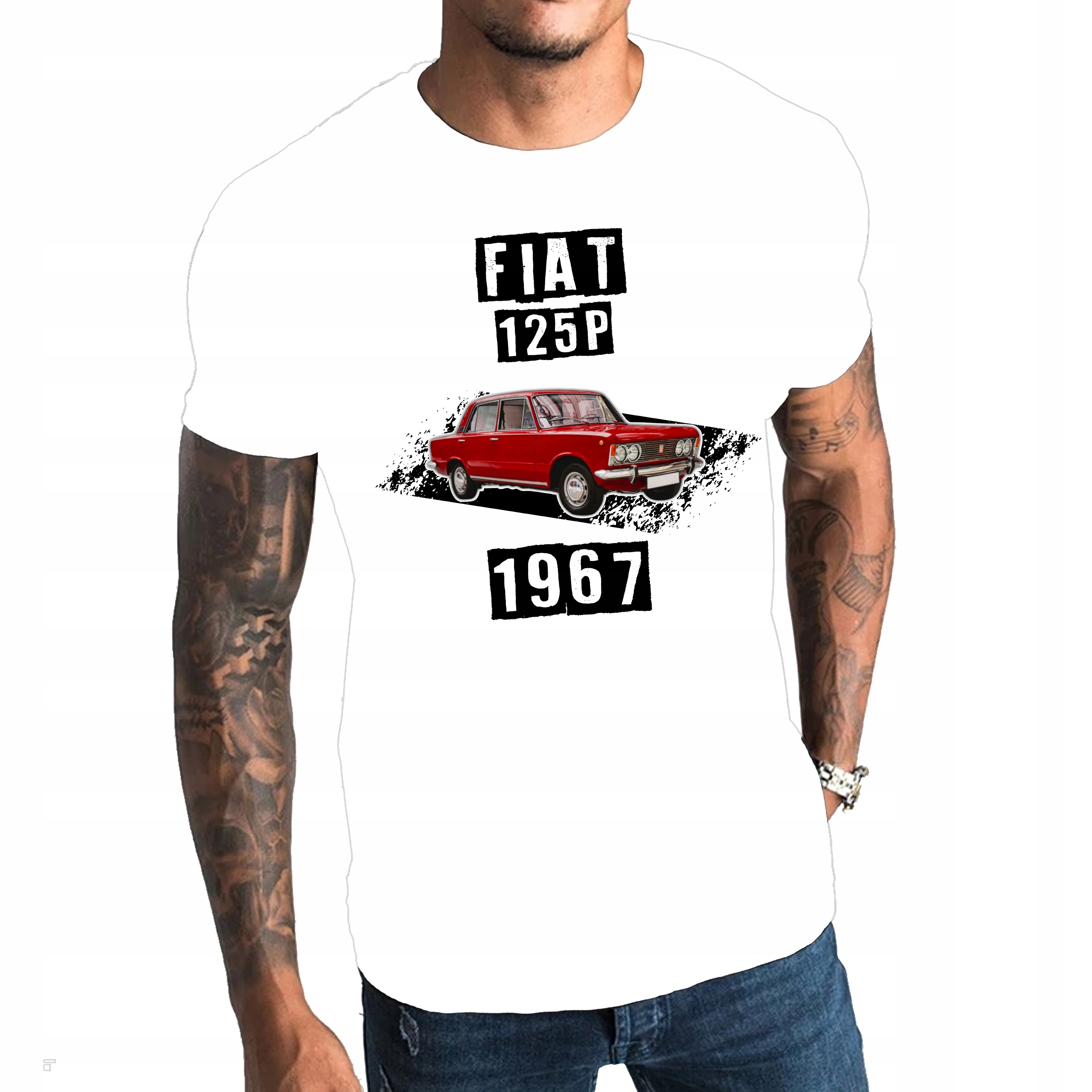 

Koszulka męska auto FIAT125P fan motoryzacji 3XL