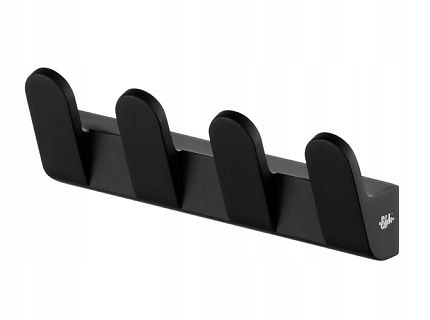 Věšák 4-hákový Futura black 02952 Bisk