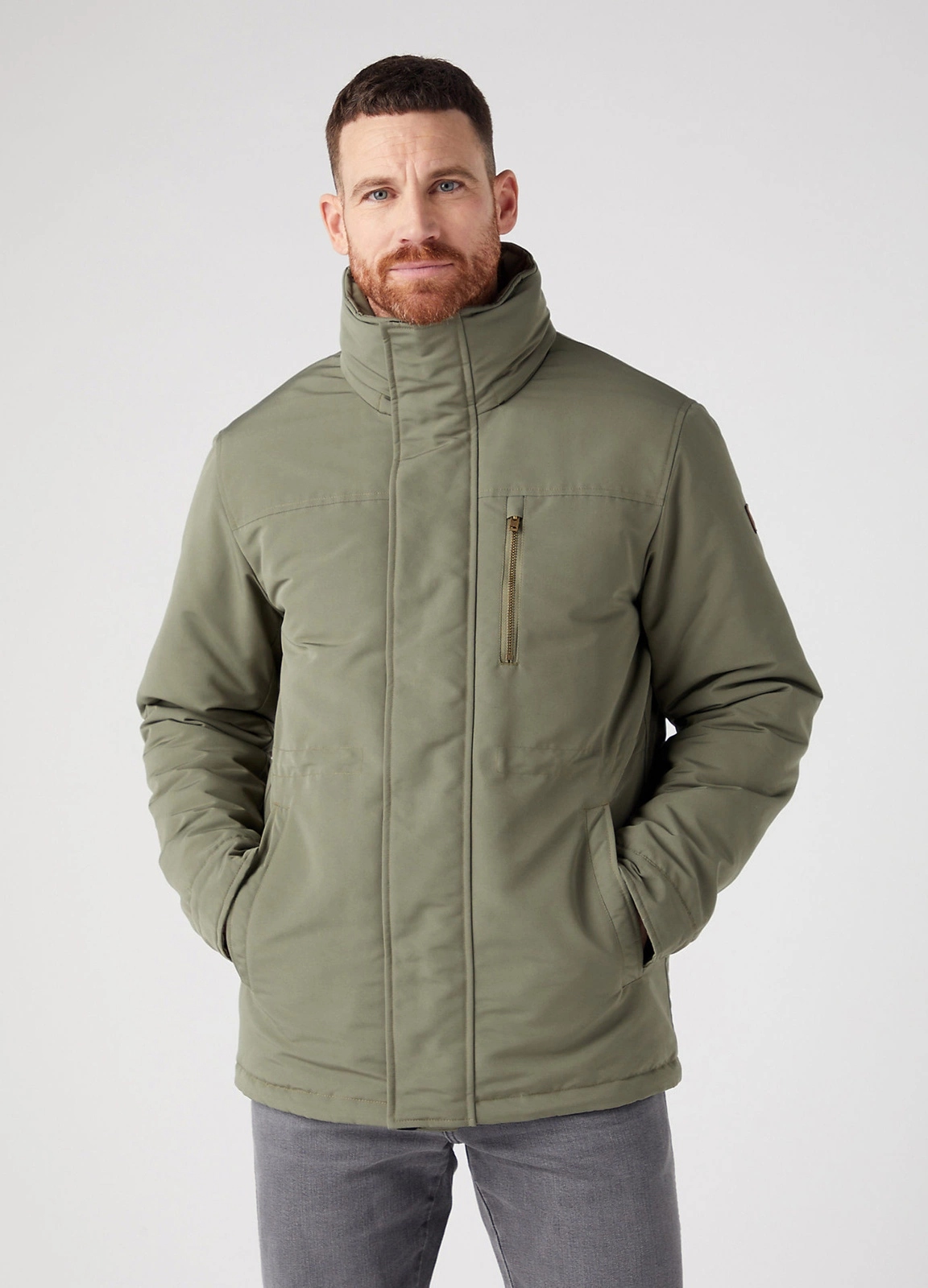 Pánská zimní bunda Wrangler Bodyguard Dusty Olive W40BWWX45 112341012 L