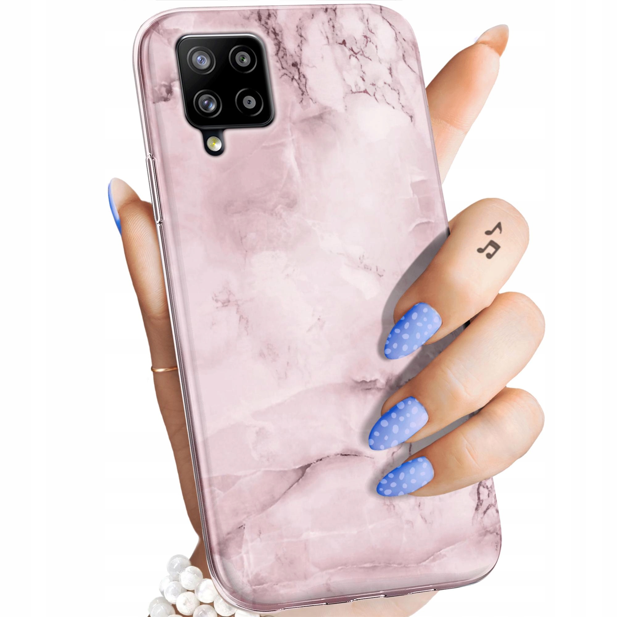 Etui Do Samsung A42 5G Różowe Golden Rose Pudrowy Róż Obudowa Case
