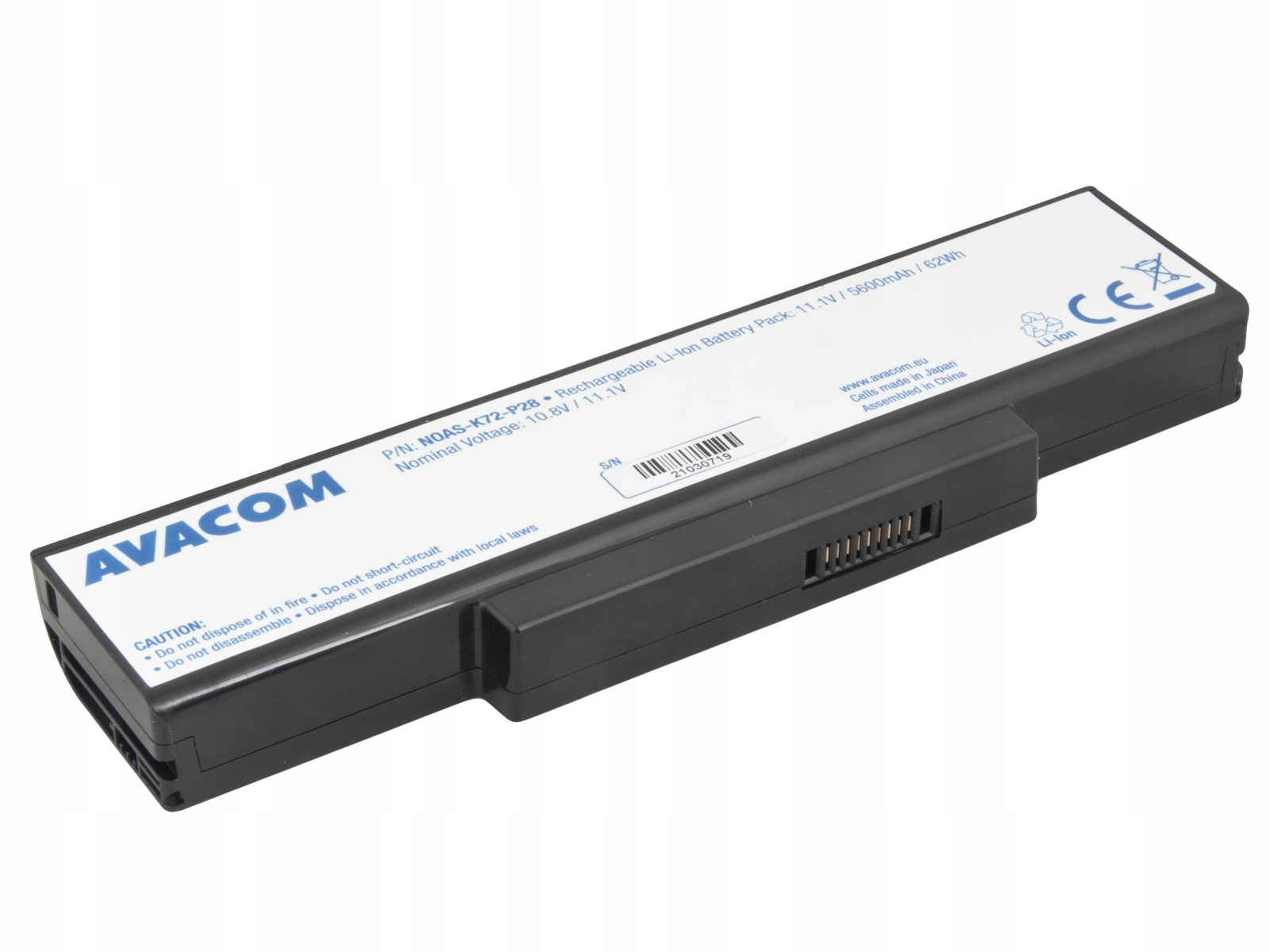 Batéria Avacom pre Asus A72/ K72/ N71/ N73/ X77 Li-Ion 11, 1V 5600mAh…