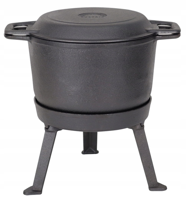 KOCIOŁEK ŻELIWNY MYŚLIWSKI EMALIOWANY 3W1 PIECZONKI 10L GRATIS PODPAŁ MK602 Producent Rossner