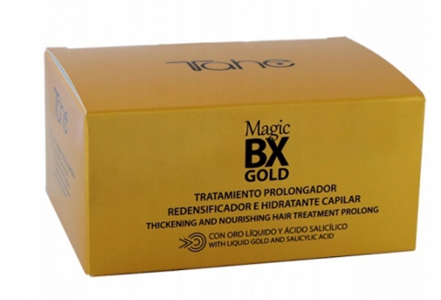 Ampułki Tahe Magic Bx Gold pogrubiająco-nawilżające po kuracji Botox 5x10ml