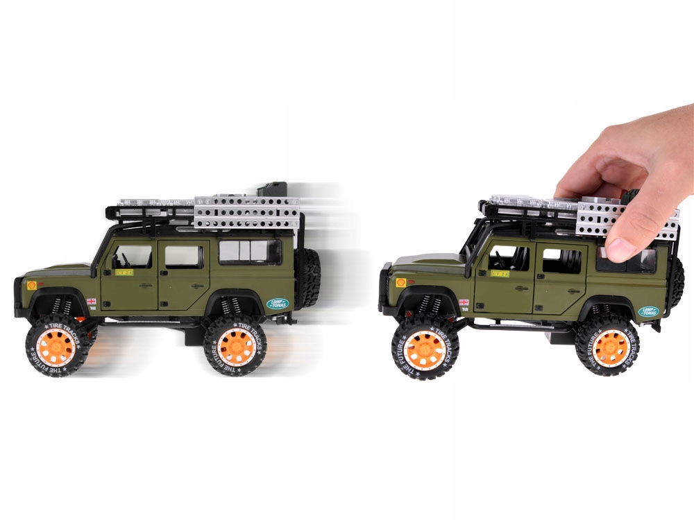 Samochód Terenowy metalowy napęd dźwięk światło led 1:24 AR4795 Baterie 3 x AG13