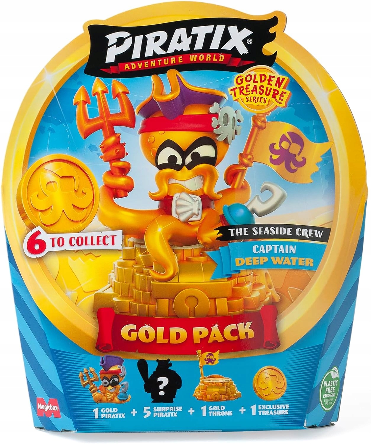 MAGIC BOX - PIRATIX - SERIA GOLDEN TREASURE - GOLD PACK 6 z 6