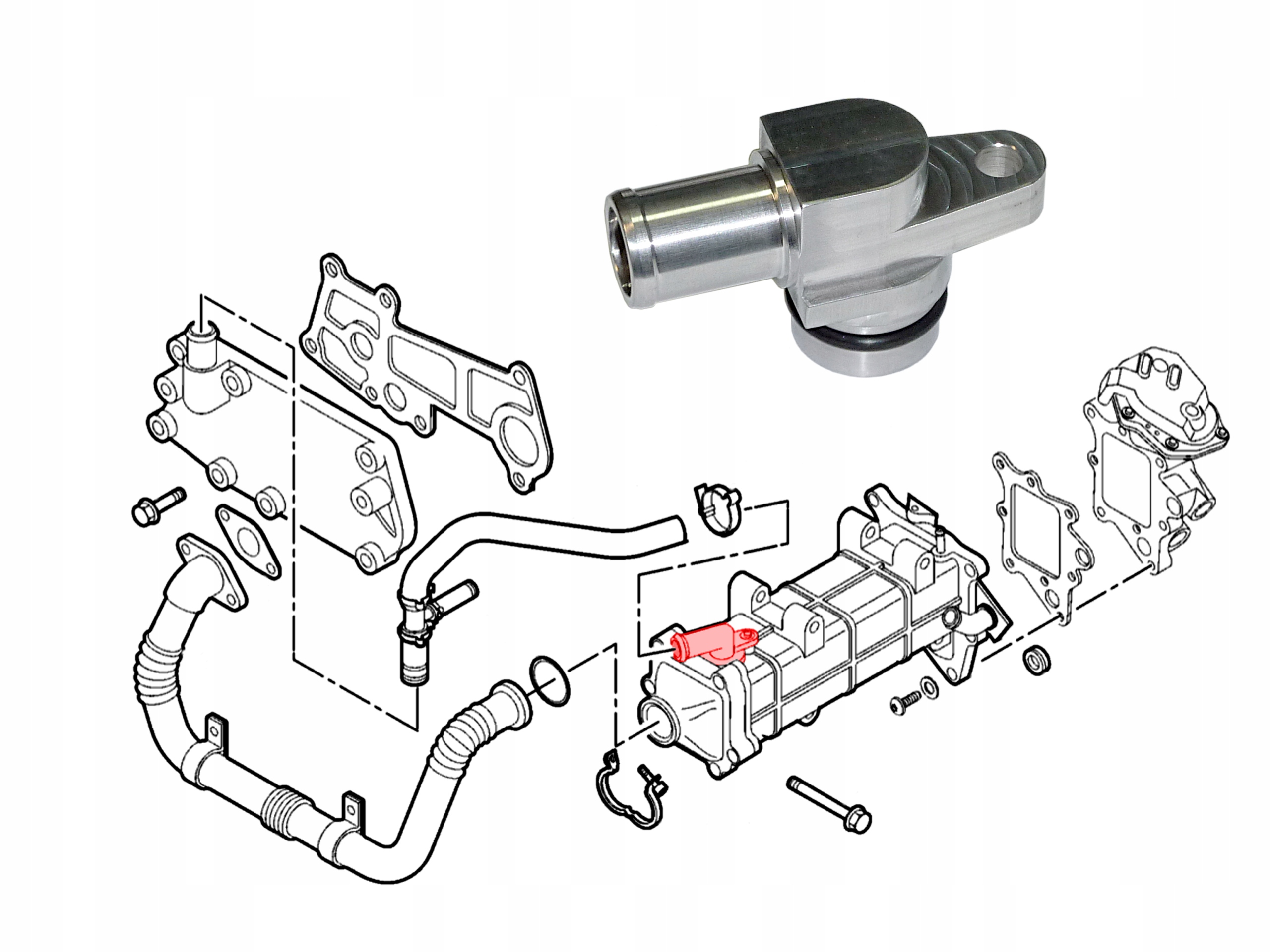 KRÓCIEC CHŁODNICY SPALIN EGR DUCATO JUMPER 3.0 E5 Producent części Inn