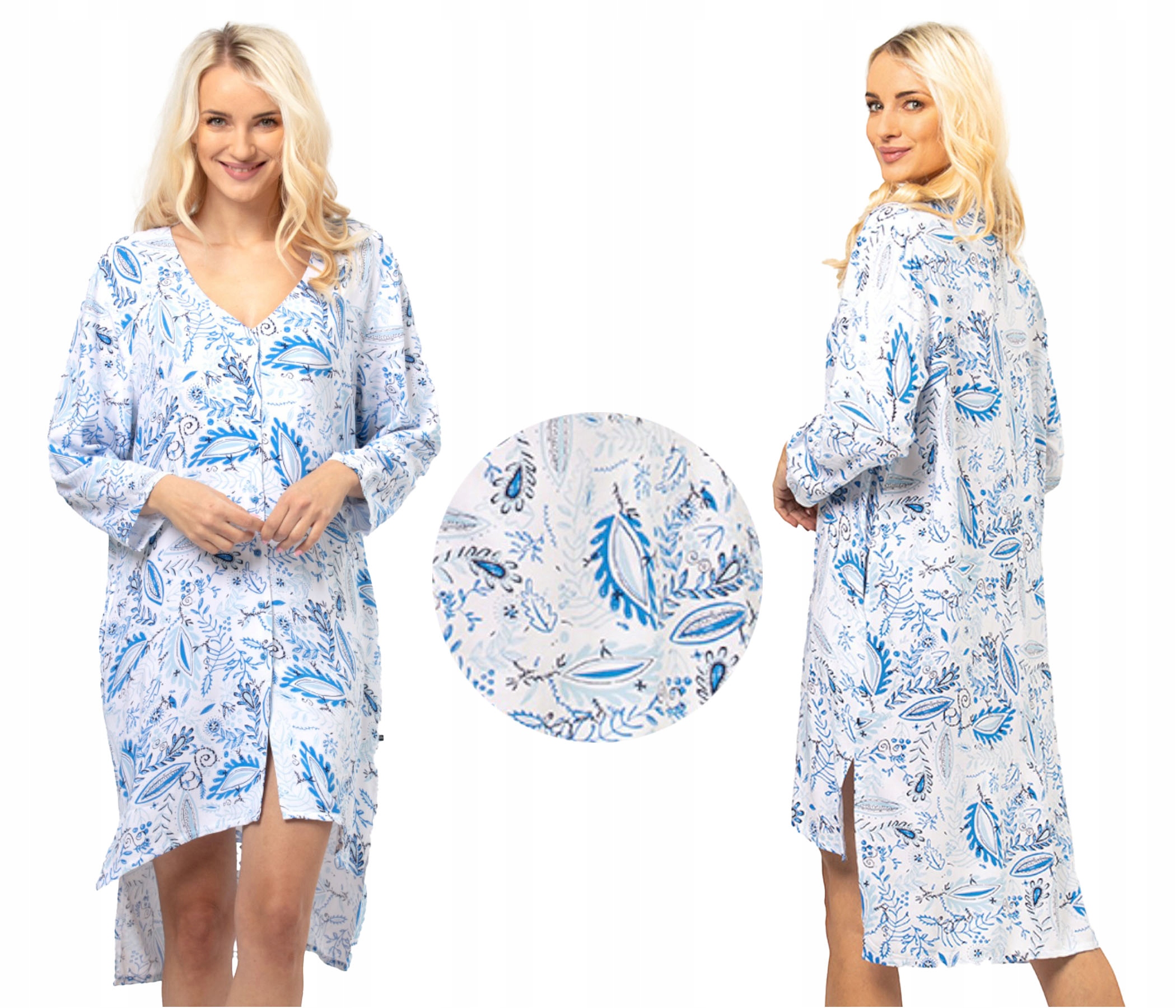 Key Košile Dámská Noční se zapínáním na knoflíky Šaty domácí Lhd 773 S