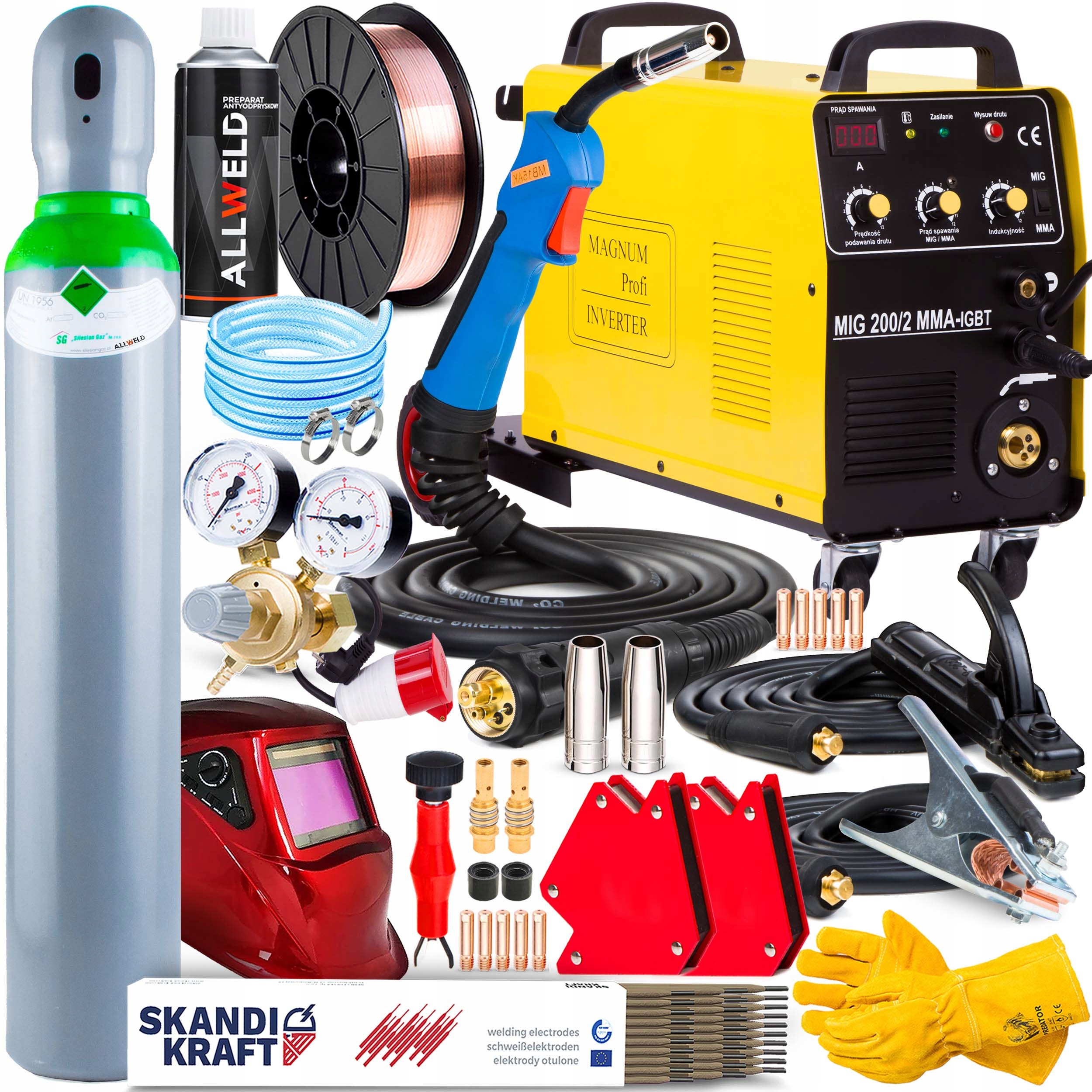 Invertorová Svářečka S Invertorem Magnum Mig 200/2 Mma Igbt Alu Lutosvařování