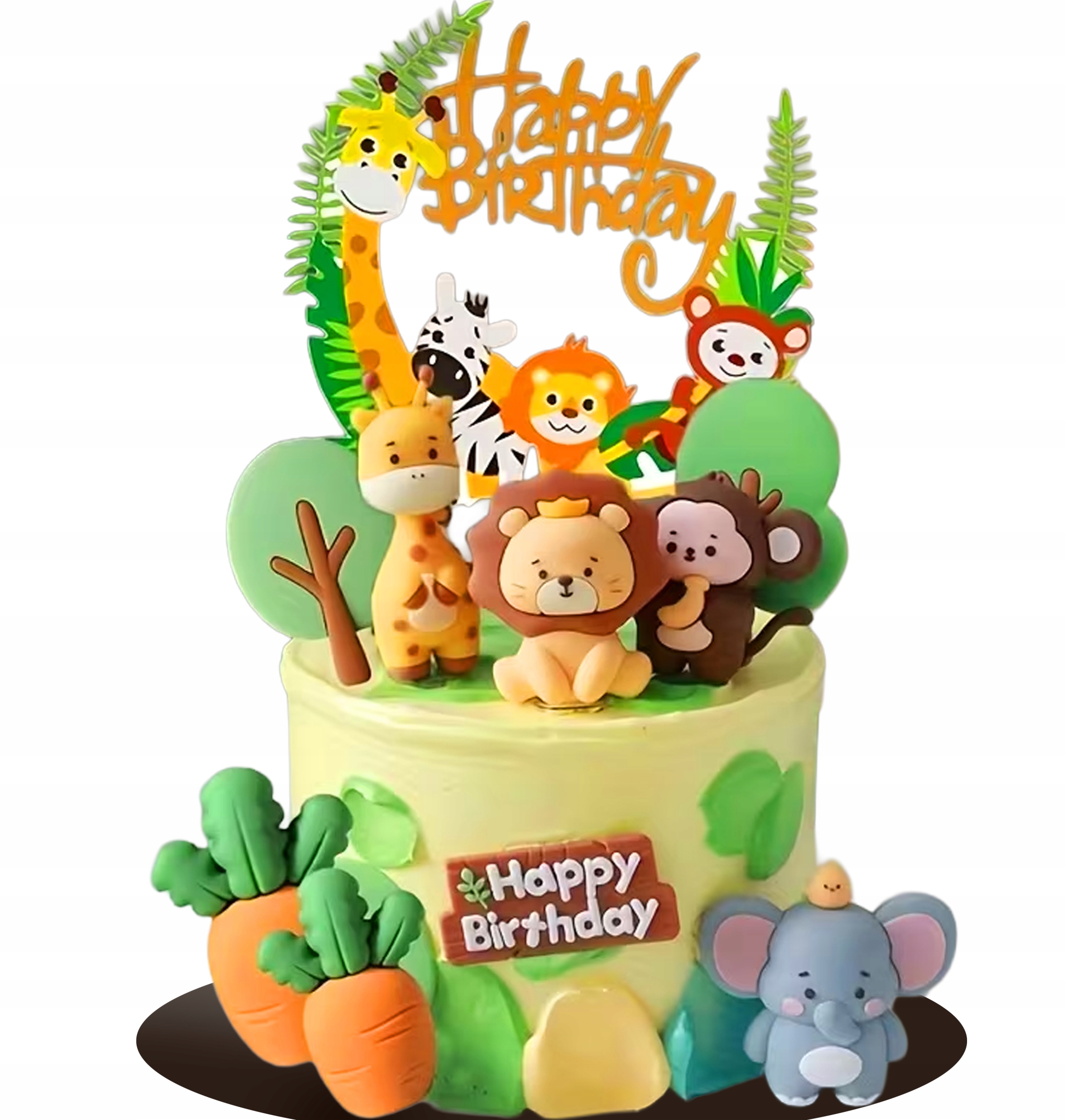 Set figurek na dort zvířátka figurky dekorace safari rok zoo